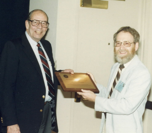 Wade Patterson with ABHP Vice Chair Dale Denham 