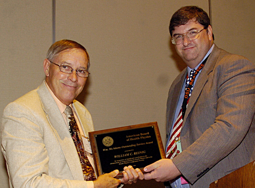 2006 Presentation to Ken Crase on behalf of Bill Reinig with ABHP Chair Jim Willison