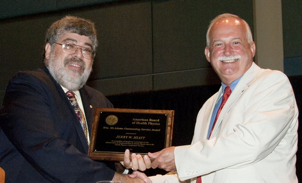 ABHP Chair Kent Lambert with 2011 McAdams Awardee Jerry Hiatt