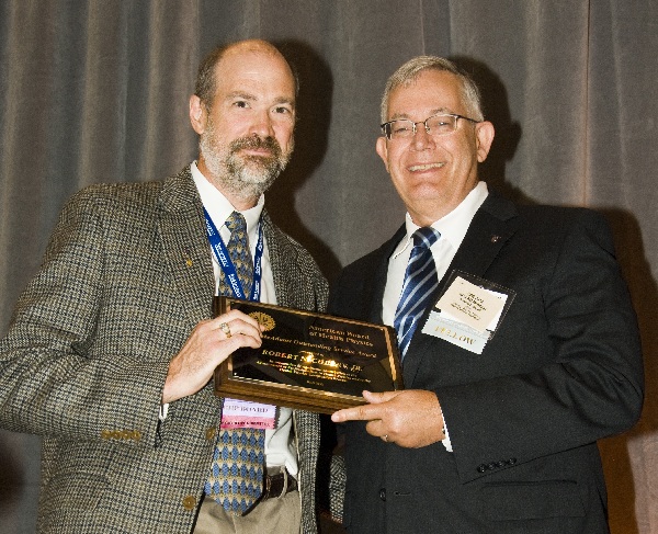 ABHP Chair Gus Potter with 2012 McAdams Awardee Bob Cherry 
