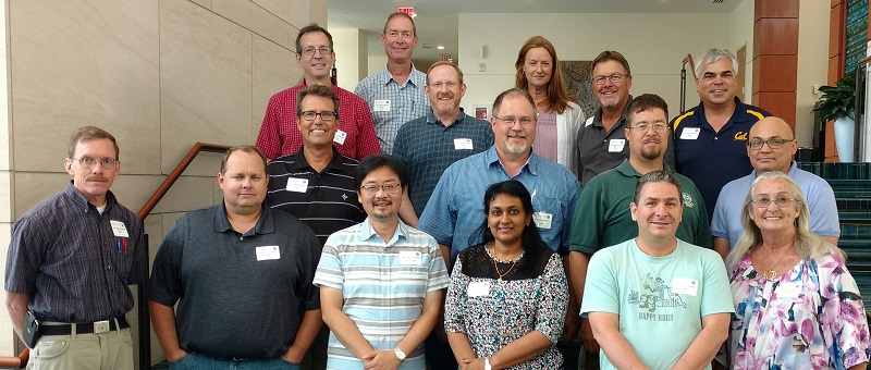 Photo from 2017 Meeting: (front row, l to r) Milan Gadd, Wes Boyd, Past Panel Chair Wei-Hsung Wang, Latha Vasudevan, Bill McCarthy, Panel Chair Kathleen Dinnel-Jones. (middle row) Jeff Chapman, John Dixon, Aaron Miaullis, Clifford Stephan. (top row) Mike Campbell, Panel Vice Chair Allen Mabry, John Tomon, Andrea Geyer, Hans Oldewage, Greg Jones.