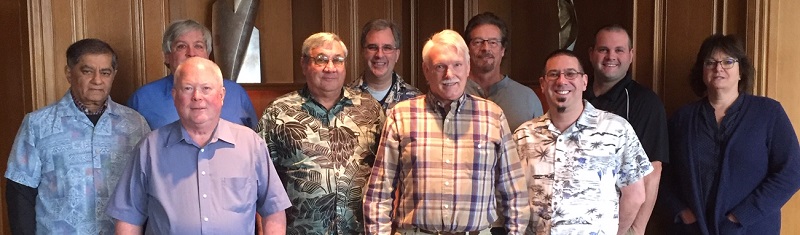 Photo from 2018 Fall Meeting:(front;l to r) Rodican Reed, Panel Chair James Cherniack, Tom Mohaupt, Bryan Lemieux. (back; l to r) Govind Rao, Jeffrey Brunette, Panel Vice Chair David Medich, Peter Hollenbeck, Chris Malcolmson, Panel Past Chair Karen Barcal